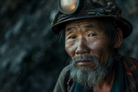 Resilient Asian Miner Worker Dirty Face Generate Ai