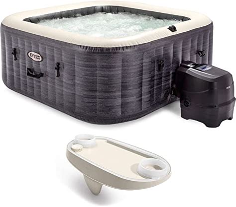 Amazon Intex Purespa Plus Greystone Inflatable Square Outdoor Hot Tub Spa X And Tray