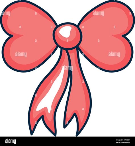 Pink Bow On White Background Stock Vector Image Art Alamy