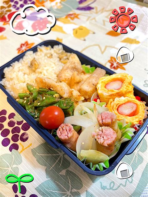 ゆき茶が投稿したフォト「アルバイト⛽️行ってらっしゃい〜 お弁当🍙 ★筍とアサリ」 2023 04 16 102705 Limia リミア