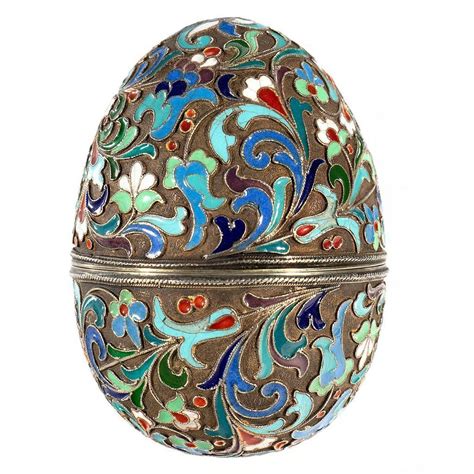 Sold Price Russian Enamel Silver Egg February 6 0121 1030 Am Pst