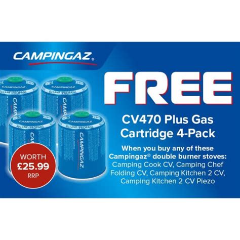 Campingaz Camping Chef Folding CV Stove Silver With FREE Campingaz