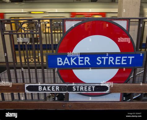 Passengers At Baker Street Underground Station In London Uk Opened