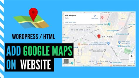 How To Add Google Map On Website Wordpress Html Youtube