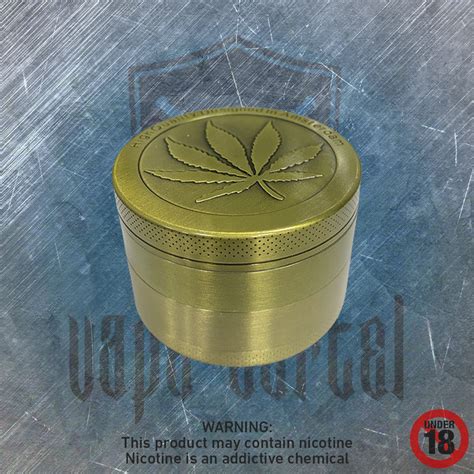 60mm 4 Pc Leaf Grinder Vape Cartel