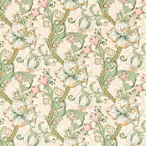 William Morris Linen Blush Golden Lily Fabric In 2024 William Morris
