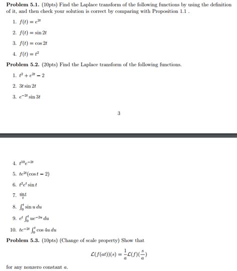 Solved Find The Laplace Transform Of The Following Functions Chegg