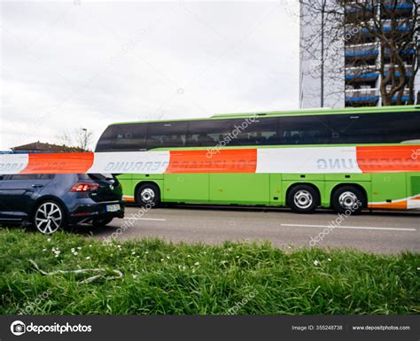 Intercity Bus And Police Do Not Cross Line During Inspection At Border