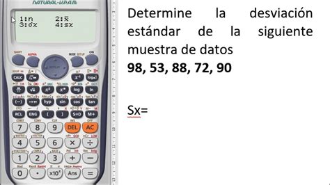 C Mo Sacar La Desviaci N Est Ndar En Una Calculadora