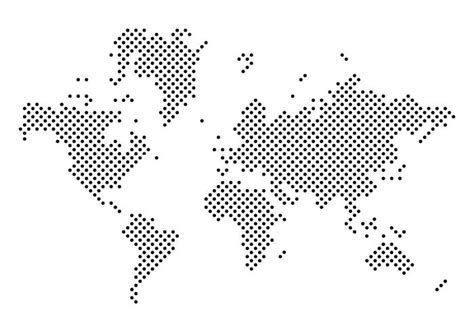 Black Dotted Mapa Mundi Vector 144393 Vector Art At Vecteezy