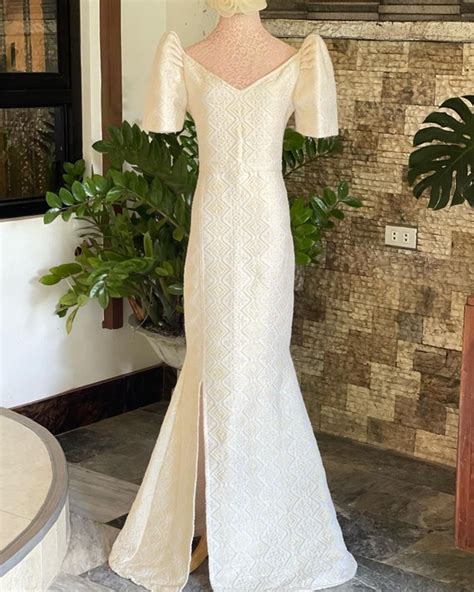 Serpentine Filipiniana Gown Made From Philippines Etsy Canada