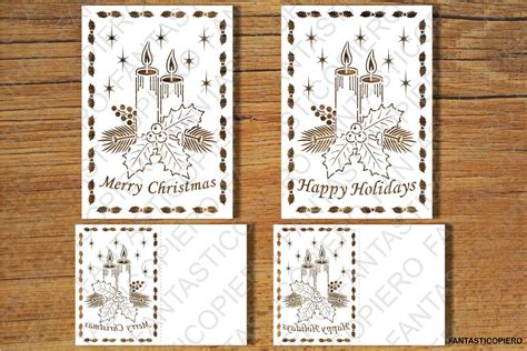 Merry Christmas, Greeting Card SVG files for Silhouette and Cricut. By ...