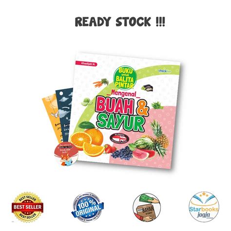 Jual Buku Untuk Balita Pintar Mengenal Buah Sayur Checklist