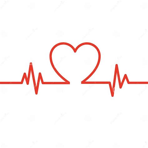 Het Hart Sloeg Cardiogram Hartcyclus Medisch Pictogram Vector