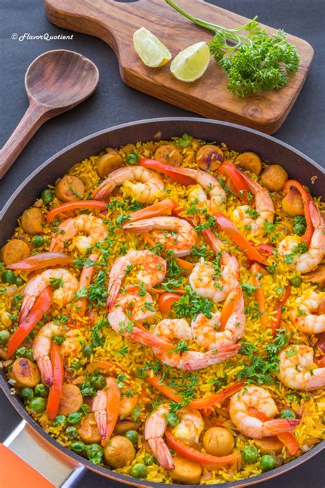 Sausage Shrimp Paella Video Recipe Flavor Quotient