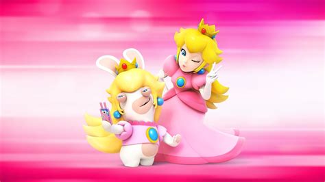 Download Raving Rabbids Princess Peach Video Game Mario Rabbids Kingdom Battle Hd Wallpaper