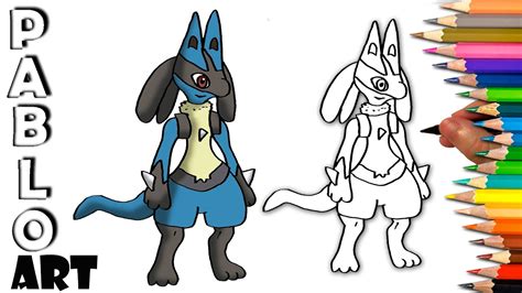 How To Draw Lucario From Pokemon Learn To Draw Step By Step Youtube