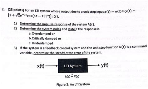 Solved 25 Points For An LTI System Whose Output Due T