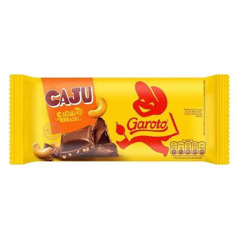 Tablete Castanha De Caju Garoto 80g No Shoptime