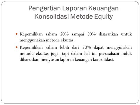 Makalah Laporan Keuangan Konsolidasi Dengan Metode Equity My Makalah