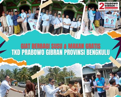 TKD Prabowo Gibran Bengkulu Beraksi Program Kreatif Makan Siang Dan