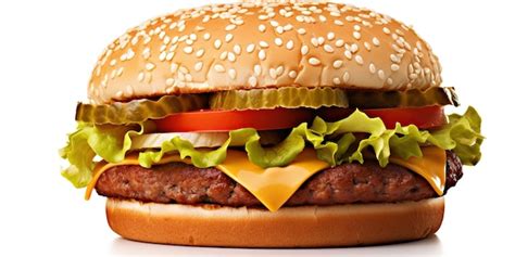 Premium Ai Image Juicy Hamburger With Fresh Cutlet And Vegetables