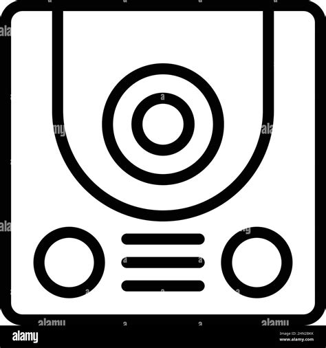 Big Video Intercom Icon Outline Vector Door System Phone Camera Stock