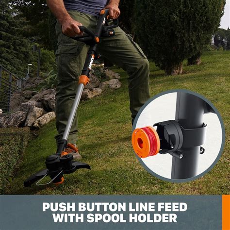 Worx Power Share 20 Volt 12 In Telescopic Shaft Battery String Trimmer