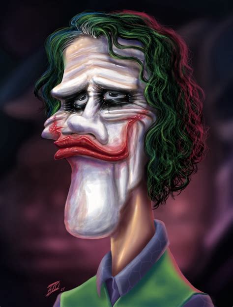 A Painting Of The Joker With Green Hair