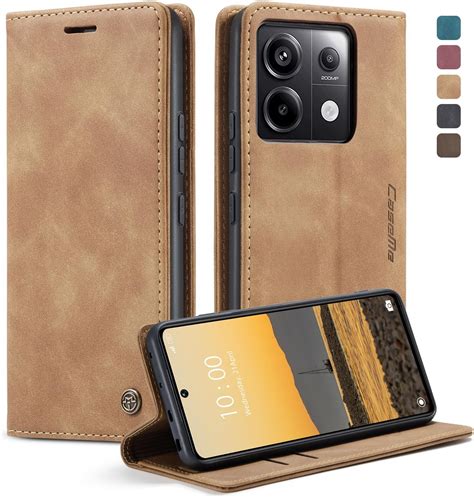 Kzb Handyhülle Für Xiaomi Redmi Note 13 Pro 5g Hülle Premium Leder Klappbar Flip Case Tasche