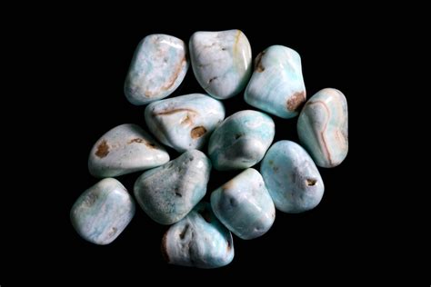 Teal Calcite Tumbled Etsy