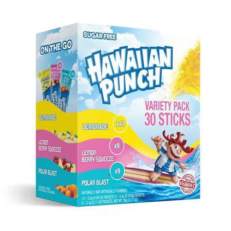 Hawaiian Punch Tropical Singles Go Pack Lemonade Lemon Berry Squeeze