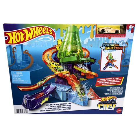 Pista Hot Wheels Esta O Cient Fica Acompanha Ve Culo Carro Carrinho Que Muda De Cor Mattel