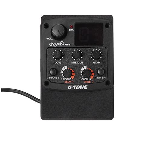 Cherub G Tone GT 6 Acoustic Guitar Preamp Piezo Pickup 3 Band EQ