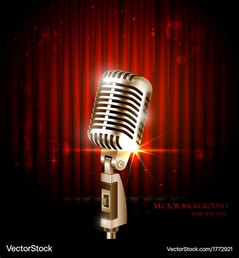 Vintage microphone Royalty Free Vector Image - VectorStock