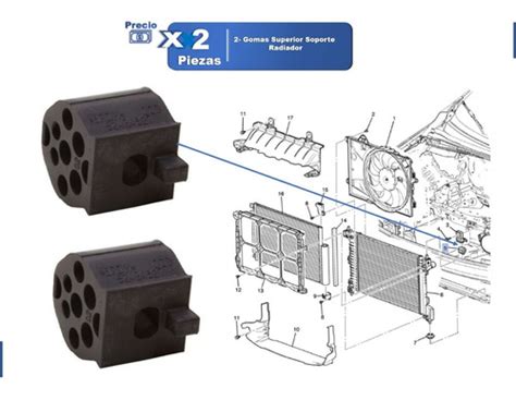 Gomas Superior Soporte Radiador Sonic 1 6l 2012 2017 SALES ONLINE