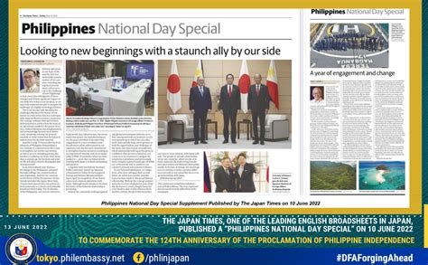 English Broadsheet In Japan Published A Philippines National Day