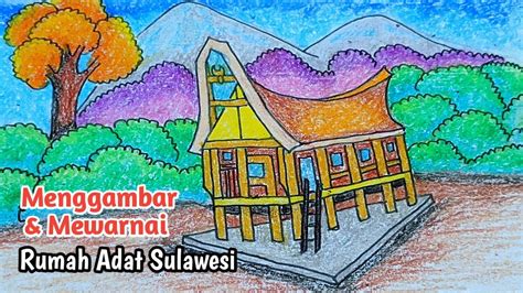 Menggambar Dan Mewarnai Rumah Adat Toraja Mewarnai Rumah Adat Porn