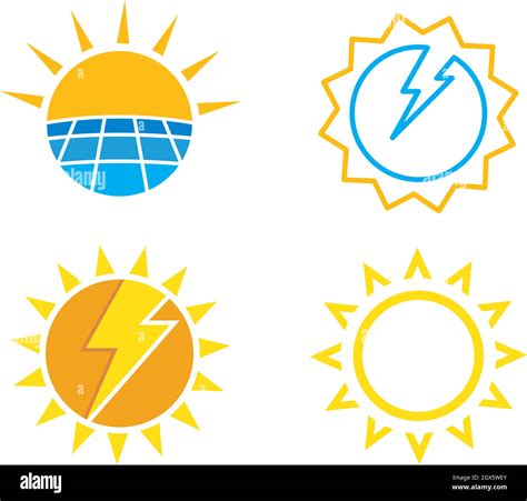 Ilustración Del Icono Del Vector Del Logotipo De La Energía Solar Imagen Vector De Stock Alamy