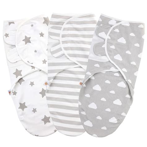 3pcs Pack Swaddle Blanket For Baby Girl Boy Easy Adjustable Infant