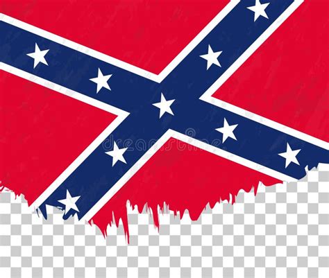 Flag Of Confederate In Grunge Brush Stock Vector Illustration Of