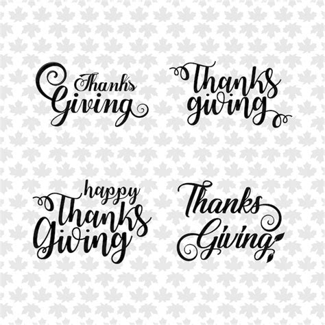 Free Vector Happy Thanksgiving Day Hand Lettering Text Handmade