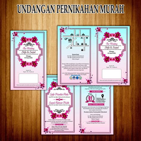 Jual Undangan Undangan Pernikahan Khitanan Model Elegan Minimalis