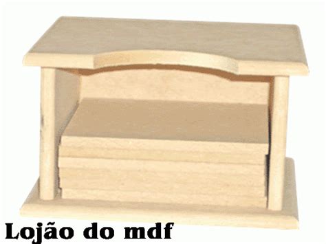 Porta Copos Mos Ico Mdf Cru Cod Port Tamanho X X Cm Por R