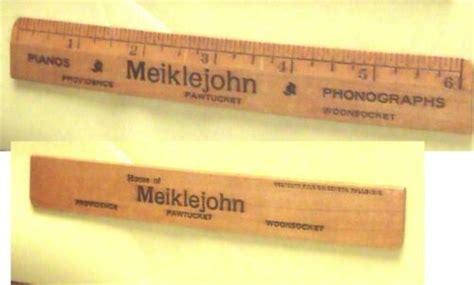 Advertising Ruler Mostly Ones Mostly Wood Meiklejohn Pianos