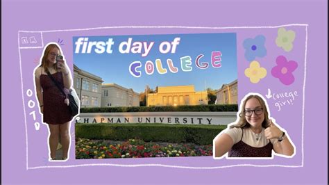 First Day Of College Grwm Vlog ･ﾟ Chapman University Youtube