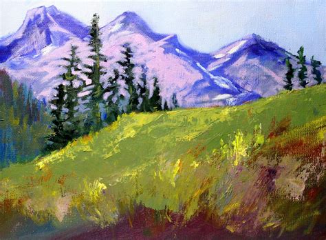 Oil Painting Mountain Landscape Original X Canvas Northwest