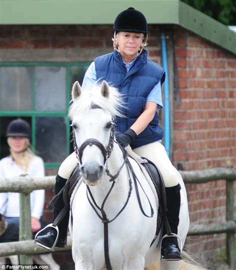 Denise Welch keeps hot to trot as she goes horse riding with fiancé Lincoln Townley Daily Mail