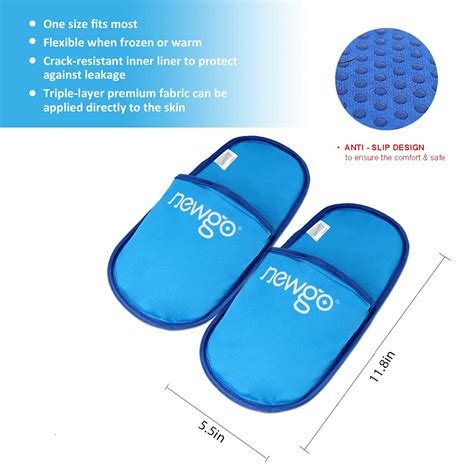 Newgo Foot Ice Pack Slipper For Foot Injury 2 Pack Foot Ice Therapy