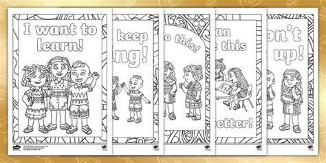 Growth Mindset Colouring Pages Hecho Por Educadores